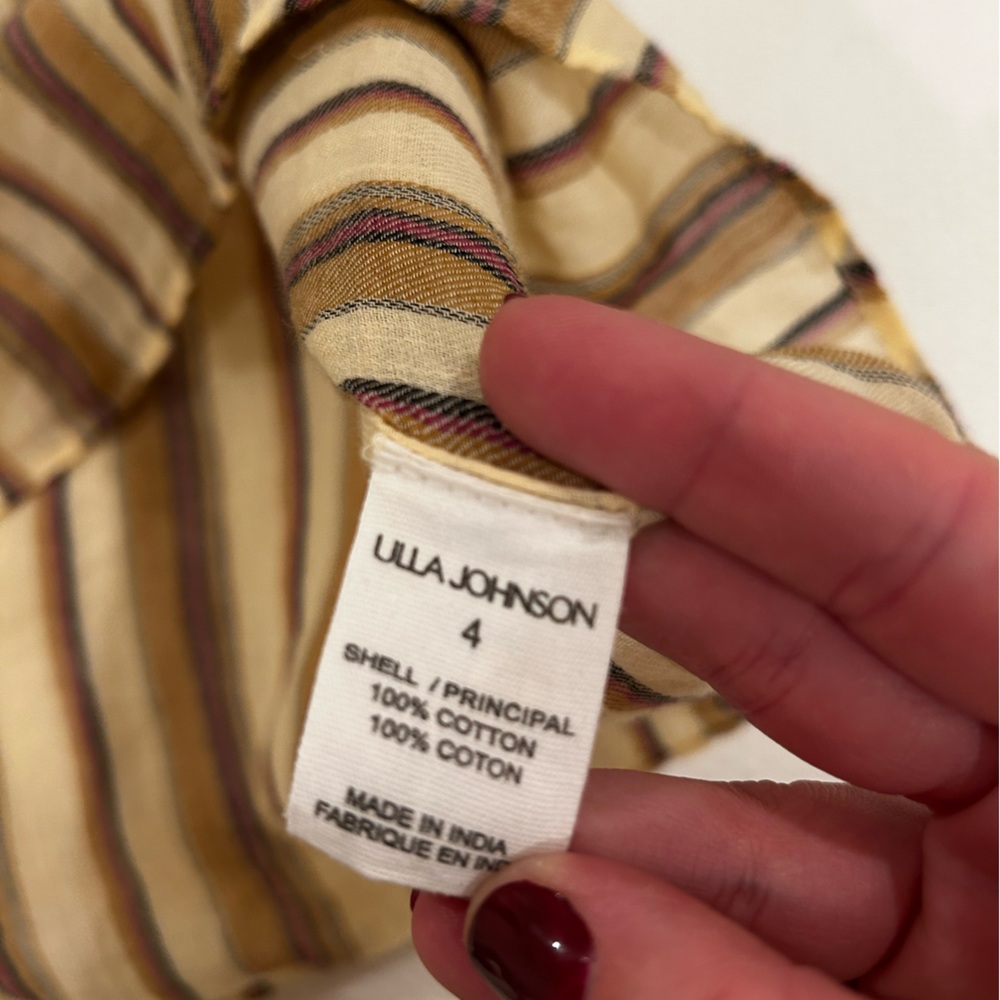 Ulla Johnson Striped Top Sz 4/S - Picture 5 of 9